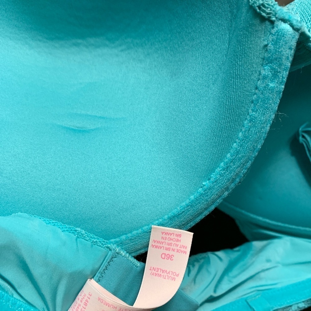 Victoria's Secret Lace Multi wear Bra in Aqua NWOT - Picture 8 of 9